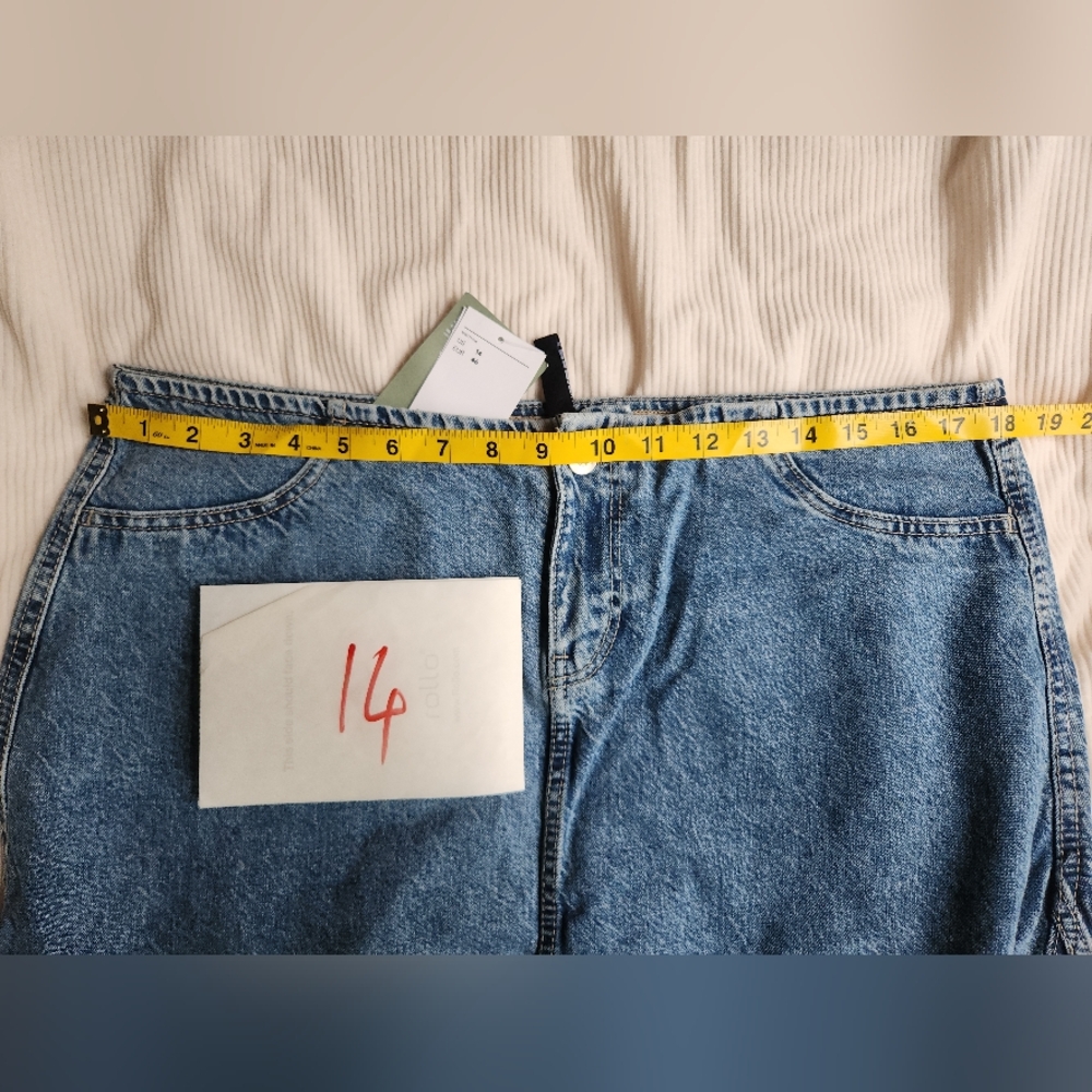 H&m denim maxi skirts light blue BNWT - Picture 14 of 16